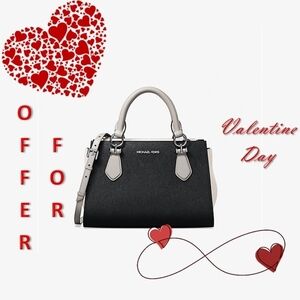 Michael Kors Black and White Satchel